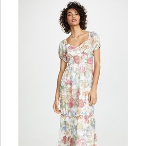 WAYF Tanya Ruffle Hem Maxi Dress